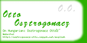 otto osztrogonacz business card